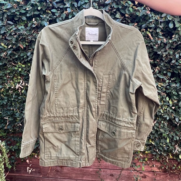 Madewell Northover Jacket Military Style Olive Green in XS (LIKE NEW!) - Picture 3 of 9